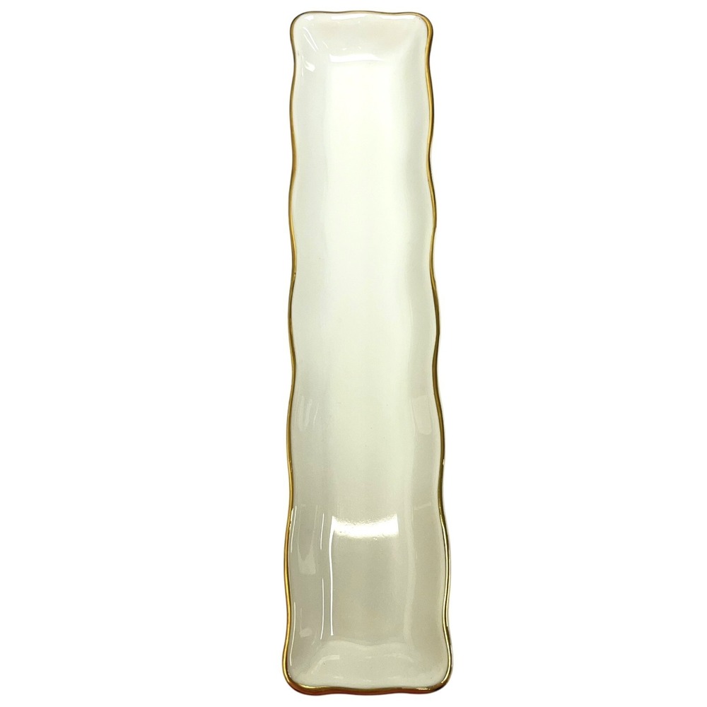 Vintage Shafford Golden Heirloom White w/Gold Porcelain Mint Tray‎ Made In Japan